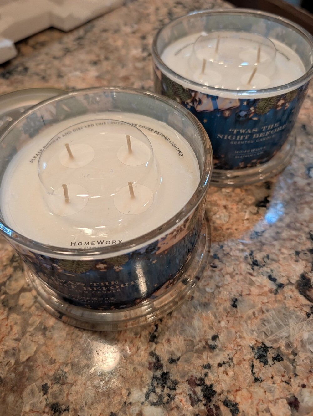 2 X HomeWorx by Slatkin + Co. 18oz Twas The Night Before Candle